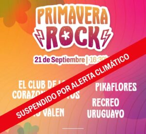 Por el clima se suspendió Primavera Rock